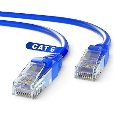 Afbeelding van Mr. Tronic Cat6 Ethernet Cable 100m, High Speed LAN Netwerk Cat 6 Kabel Voor Snelle Internetverbinding Rj45 Connector Netwerkkabel, UTP AWG24 CCA Patchkabel (100 Meter, Blauw)
