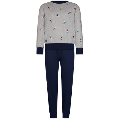Afbeelding van Jongens pyjama snowboarders Pastunette Grijs Maat 140
