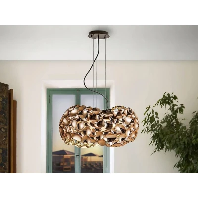 Afbeelding van Schuller Valencia Narisa LED hanglamp Ø 46 cm roségoud/bruin