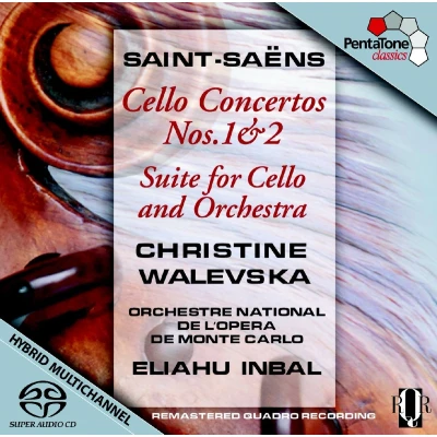 Afbeelding van Christine Walevska, Orchestre National de l&#039;Opéra Monte Carlo Saint Saëns: Cello Concertos Nos.1 &amp; 2 (Super Audio CD)