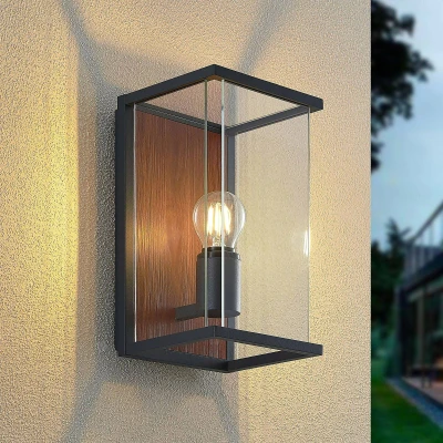 Afbeelding van Lucande Elwin wandlamp, hoekig, 1 lamp