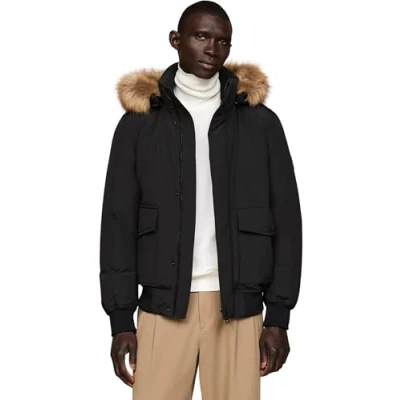 Afbeelding van Tommy Hilfiger Heren ROCKIE DOWN BOMBER MW0MW37412, Bomberjack, Zwart, XXL, Zwart (zwart), XXL