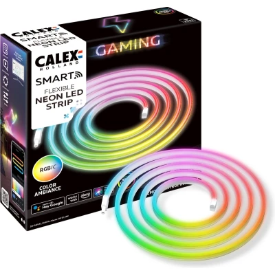 Afbeelding van Calex Gaming Neon Flex LED Strip Razer Chroma Compatibel Smart Home RGBIC Synchronisatie voor PC 2m