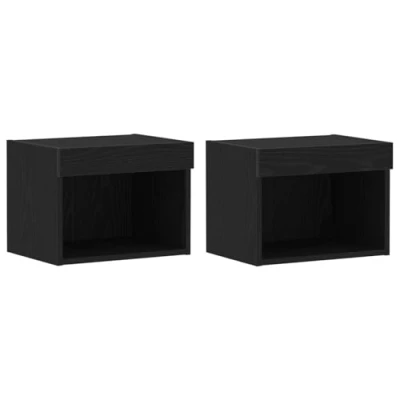 Afbeelding van vidaXL TV Kast Zwart Eiken Gefabriceerd Hout Klein Moderne Zitting