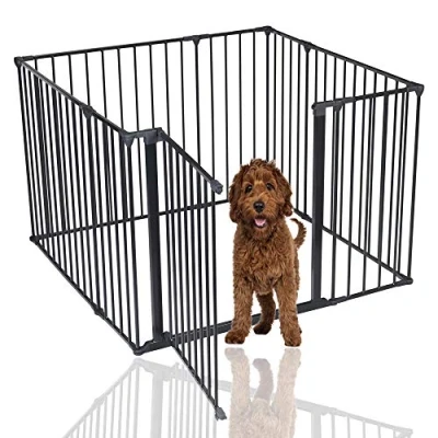 Afbeelding van Bettacare Huisdierenren Assortiment, Zwart 105cm x (10 opties beschikbaar), Hondenren voor Huisdieren Honden en Puppy&#039;s, geschikt binnen buitengebruik, Puppyren, Eenvoudige Installatie