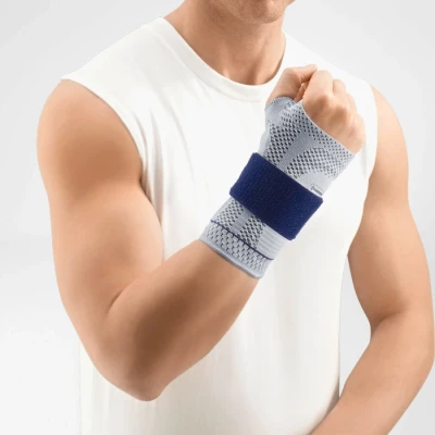 Afbeelding van Bauerfeind ManuTrain Polsbandage Zijde: Links Maat: 6 (19 20 cm) Kleur: Titaan