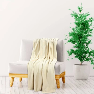 Afbeelding van vidaXL Deken 200x240 cm polyester crèmekleurig