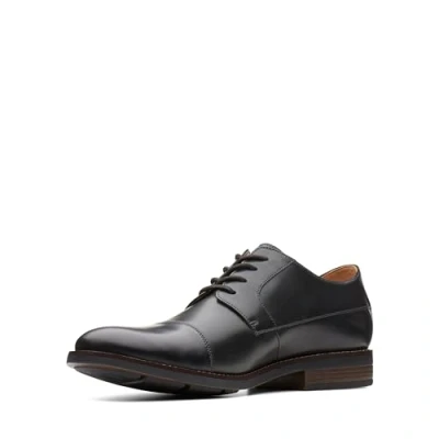 Afbeelding van Clarks Heren Becken Cap Derbys, zwart leer, 41.5 EU