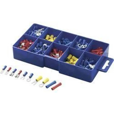 Afbeelding van TRU COMPONENTS Persvervindersset assortiment 450 stuks (732038): kabelschoenen, platte stekkers, kabelverbinders etc.