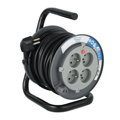 Afbeelding van Electraline Zwarte kabelhaspel voor DIY, zwart, 208612