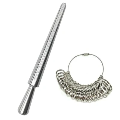 Afbeelding van TRIXES UK Ringmaten Professioneel Doorn Vinger Meter Sieraden Kit Tool Verloving