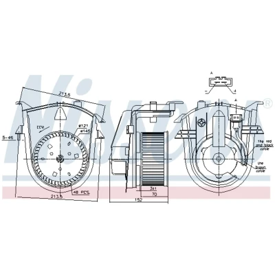 Afbeelding van Nissens Kachelventilatormotor /wiel 87176