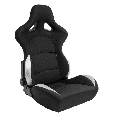 Afbeelding van AutoStyle Sportstoel &#039;BS2&#039; Zwart Dubbelzijdig verstelbare polyester rugleuning incl. sledes