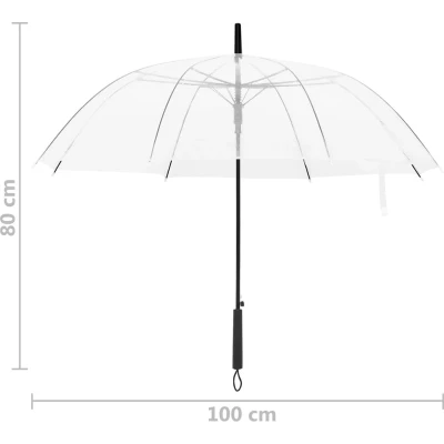 Afbeelding van vidaXL Paraplu 100 cm transparant