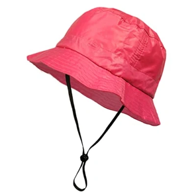 Afbeelding van Toutacoo, Verstelbare Regenhoed, nylon look, met afneembare Kinband (24 Fuschia roze