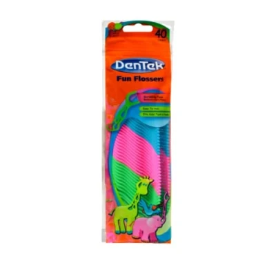 Afbeelding van DenTek Kids Fun Flossers, wildvruchtensmaak, 40 stuks (3 pack)