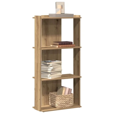 Afbeelding van vidaXL Boekenkast 3 laags 60x30x120 cm bewerkt hout artisanaal eiken