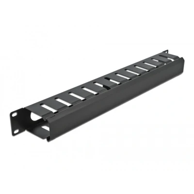 Afbeelding van Delock 19″ kabelmanagement patchpaneel met 2 openingen 1 U zwart D