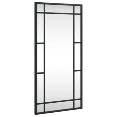 Afbeelding van Wandspiegel rechthoekig 30x60 cm ijzer zwart