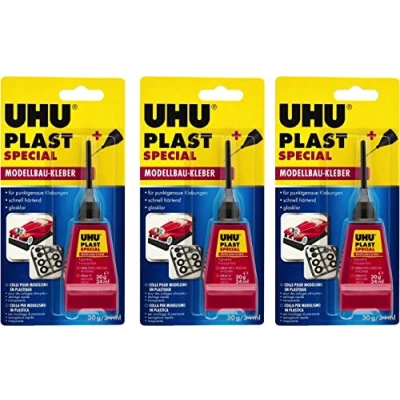 Afbeelding van UHU 45885 modelbouwlijm, Plast Spezial, 30 g met fijne doseerpunt (3x Spezial g)