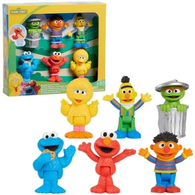 Afbeelding van Just Play Sesamstraat Buurschapsvrienden, 6 pack, kinderspeelgoed vanaf 3 jaar, 20.32