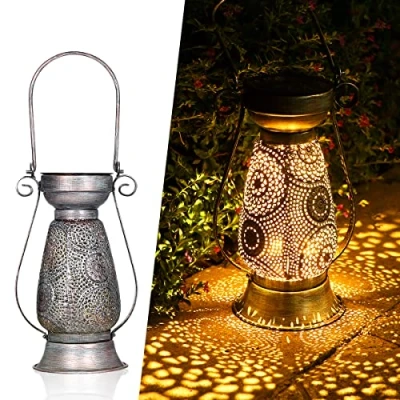Afbeelding van Görvitor Solar Lantaarn voor buiten, decoratieve solarlampen tuin, IP44 waterdicht, tuindecoratie, Kerstmis