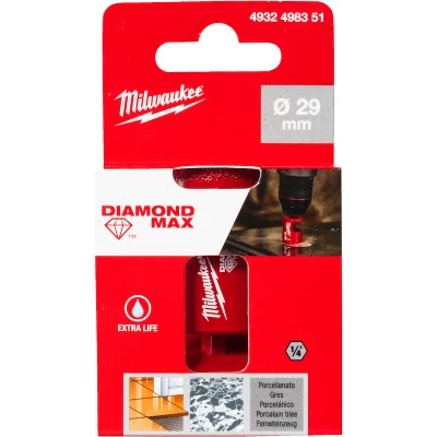 Afbeelding van MILWAUKEE 4932498351 diamantboor DIAMOND MAX nat/droog HEX 29mm