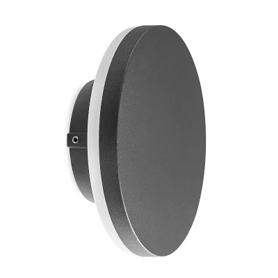 Afbeelding van Mantra Iluminación LED buitenwandlamp Bora rond, donkergrijs
