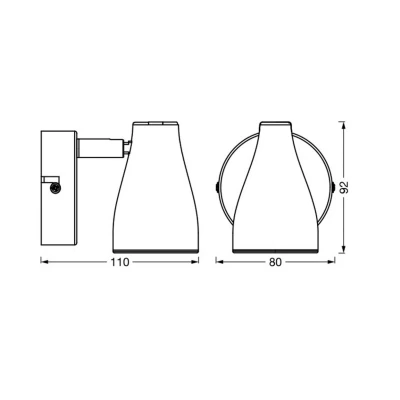Afbeelding van Ledvance LED Armatuur GU10 SPOT PEAR GREY 1 x 4.3W 2700K