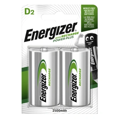 Afbeelding van 6x Energizer herlaadbare batterijen Power Plus D, blister van 2 stuks