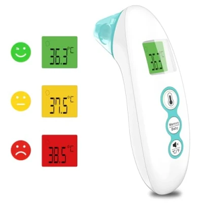 Afbeelding van ADAJIG Digitale Oorthermometer Infrarood Thermometer voor Volwassenen en Kinderen, met Kindermodus, Koortsalarm, Stille Modi, Geheugenfunctie, Snelle Meting