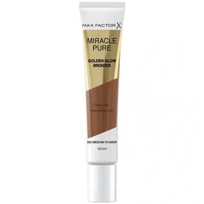 Afbeelding van Max Factor Miracle Pure Golden Glow bronzer, Medium to Deep, vloeibare romige vegan formule, squalaan &amp; hyaluronzuur, 15ml