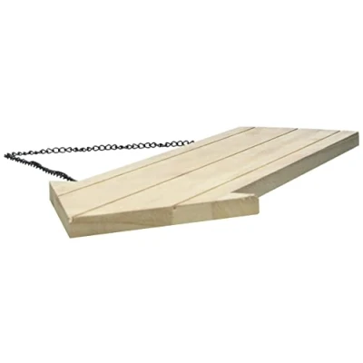 Afbeelding van Rayher 6199000 houten pijl met metalen ketting 38,5 x 14,8 cm, dikte 1,1 mm, bord om op te hangen, plank in pijlvorm, deurbord, deurhanger blanco, wegwijzer hout, beige