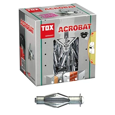 Afbeelding van TOX Metalen holtepluggen Acrobat M6 x 65 mm verzinkt, voor bevestigingen in gipsplaten, 25 stuks, 035101131