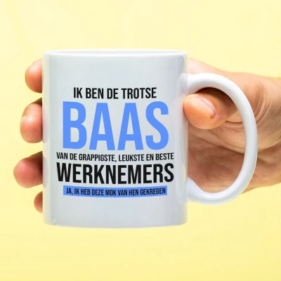 Afbeelding van Mok Trotse Baas van Ditverzinjeniet