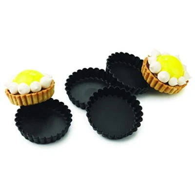 Afbeelding van Matfer Bourgeat Exoglass geribbelde vormpjes 10cm (12 stuks)