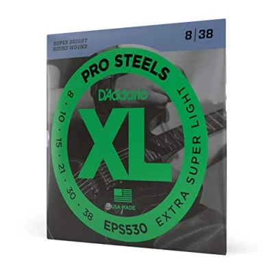 Afbeelding van D&#039;Addario E Git.snaren EPS530 08 38 Stainless Steel Roen wound Elektrische gitaarsnaren