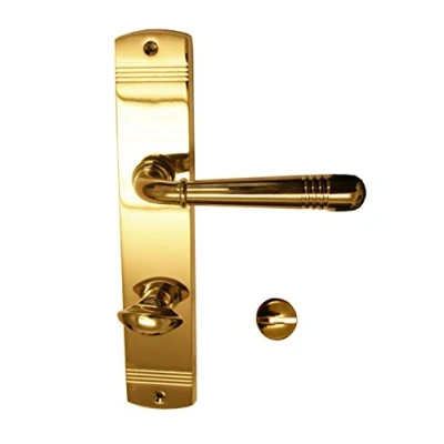 Afbeelding van Alpertec 32700033 Sale LS Messing gepolijst voor badkamerdeuren WC krukgarnituur deurkruk deurbeslag nieuw,