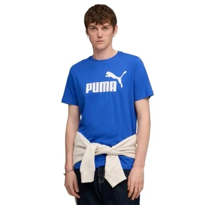 Afbeelding van Puma LOGO TEE Tshirt print, Heren, Maat: XXL, Mountain blue