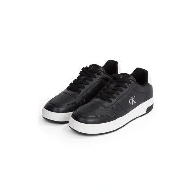 Afbeelding van Calvin Klein Jeans Basket Cupsole Sneakers laag, Dames, Maat: 36, Black/bright white Leer