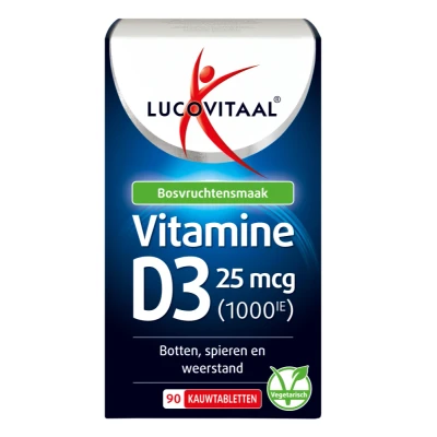 Afbeelding van Stapel tot 60% korting Lucovitaal Vitamine D3 25 mcg 90 kauwtabletten