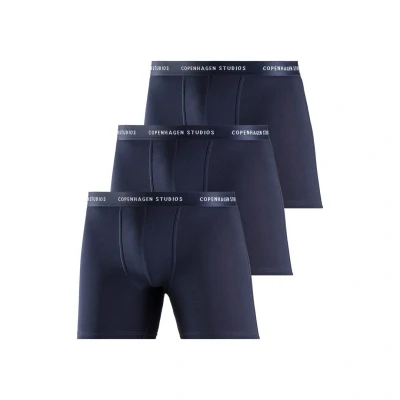 Afbeelding van Copenhagen Studios Boxershort voor heren met langere pijpen en logo tailleband (3 stuks)