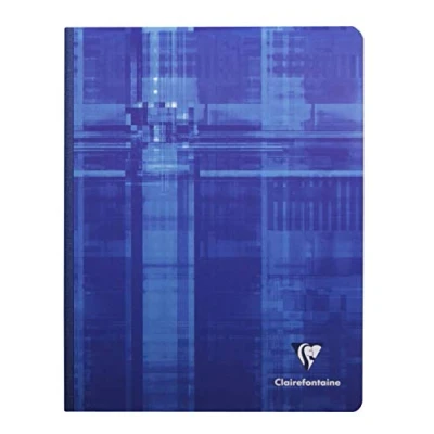 Afbeelding van Clairefontaine 69741C Set van 5 geniet linnen rug schriften 17x22 cm 192 grote ruiten pagina&#039;s 90g wit papier Gelamineerde karton kaft Willekeurige kleuren