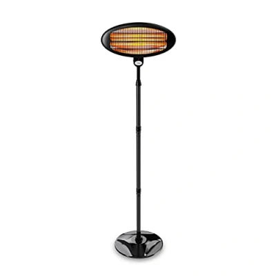 Afbeelding van SUNTEC warmtestraler Night Sun Outdoor terrasverwarmer 2000 watt Buiten elektrisch verwarmen Infraroodstraler met statiefvoet voor balkon en terras Kwartsverwarmer kantelbaar