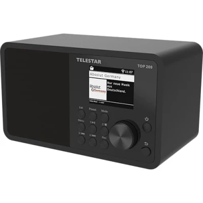 Afbeelding van TELESTAR TOP 200 DAB+, Internetradio en FM radio ontvanger WiFi Bluetooth 5.3 USB Audio weergave kleurendisplay 10W luidspreker zwart