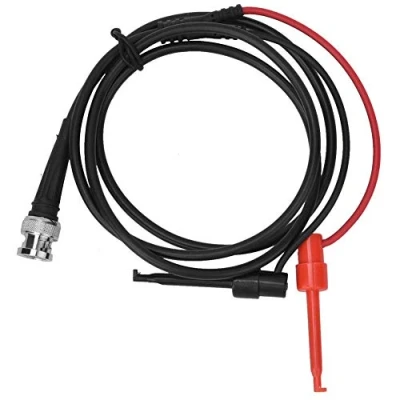 Afbeelding van BNC testkabelset, oscilloscoopsondes, voor Q9 mannelijke connector naar dubbele testhaak, testkabellijn, voertuigonderhoud met oscilloscoop