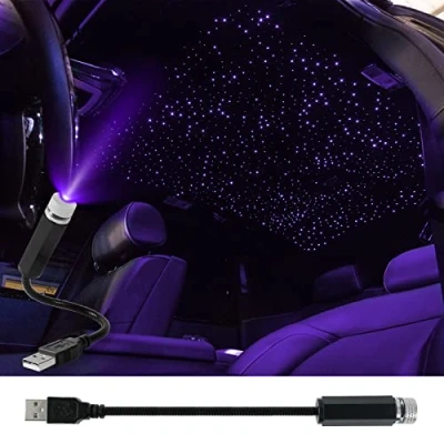 Afbeelding van Weinsamkeit Led sfeerverlichting, USB projector voor auto, dak, ster, nachtlampje, verstelbaar, auto binnenverlichting, decoratief, romantisch, autodak, projector, verlichting