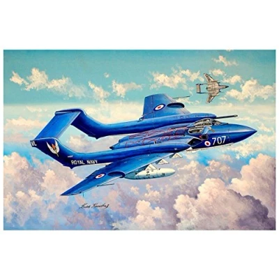 Afbeelding van Trumpeter 005808 1/48 de Havilland DH 110 Sea Vixen Faw. 2 plastic modelbouwkit, modelspoorwegaccessoires, hobby, modelbouw, meerkleurig