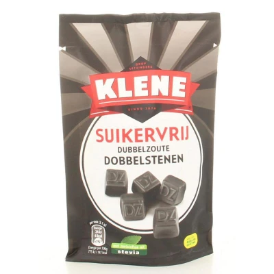 Afbeelding van Klene Dubbelzout dobbelstenen suikervrij zakje 110 g