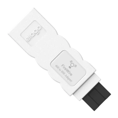 Afbeelding van elago FireWire 400 naar 800 adapter compatibel met Mac Pro, MacBook Mini, iMac en andere computers, wit